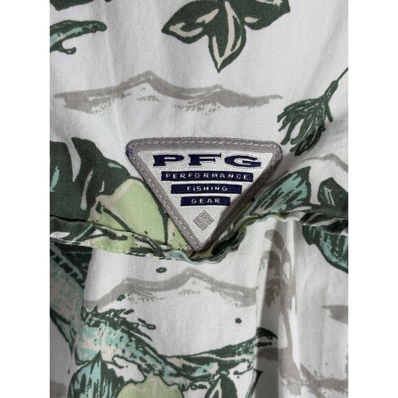Columbia PFG Perform Gear Vented XXL White w/ Green Marlin Swordfish Men’s Shirt - Picture 4 of 8